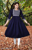 Rayon embroidered kurta, S-XXXL sizes, comfortable & breathable women's fashion