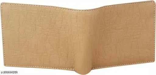 Faux leather wallet, textured pattern, compact size for men and women. (11cm x 9cm)