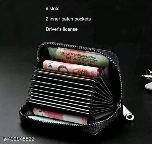 Faux leather wallate bag, textured net pattern, 5 compartments, free size (11cm x 8cm), made in India