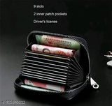 Faux leather wallate bag, textured net pattern, 5 compartments, free size (11cm x 8cm), made in India