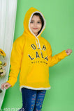 Yellow wool kids' printed sweatshirt hoodies sweater, perfect for special occasions