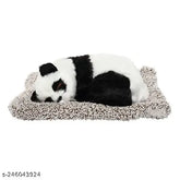 Durable plastic sleeping panda with activated charcoal for car dashboard and home decor, soft-toy showpiece