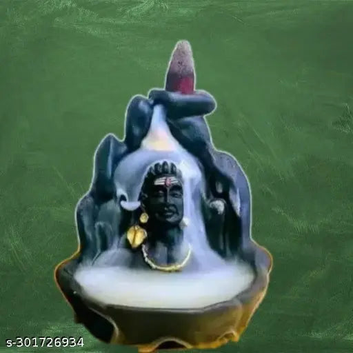 Indian poly resin Adi Shankara Lord Shiv Chowki incense holder set with 50 cones, Diwali home decor
