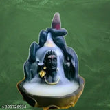 Indian poly resin Adi Shankara Lord Shiv Chowki incense holder set with 50 cones, Diwali home decor