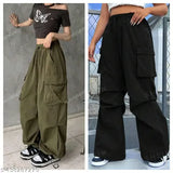 Black polycotton Combo NS pant Mehendi for girls, ideal gift for loved ones