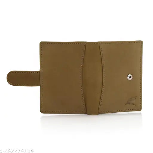 Solid leather men's business card holder (15 cards slots), RFID protected and lightweight, genuine Indian craftsmanship