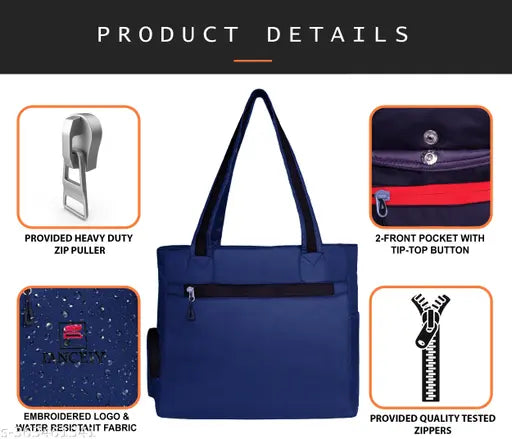 Solid polyester 15L shoulder bag for casual travel, office, or party. Versatile design with 2 compartments and waterproof material