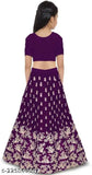 Taffeta idesigner lehenga-choli set with satin dupatta, embroidered and semi-stitched, baby wear