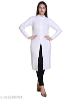 Embroidered net acrylic-wool women's cardigan, long sleeves & side pockets. Stay warm & stylish. Pair with jeans or leggings." (125 characters)