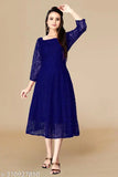Dyed Ombre net Anarkali Kurta, three-quarter sleeves, embroidered Indian fashion wear for women