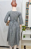 Black woolen checked kurti for winter, 3/4 sleeves, casually and formally wearable