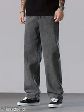 Trendy solid denim men's jeans, comfortable fit for sizes 28-34 (India origin)