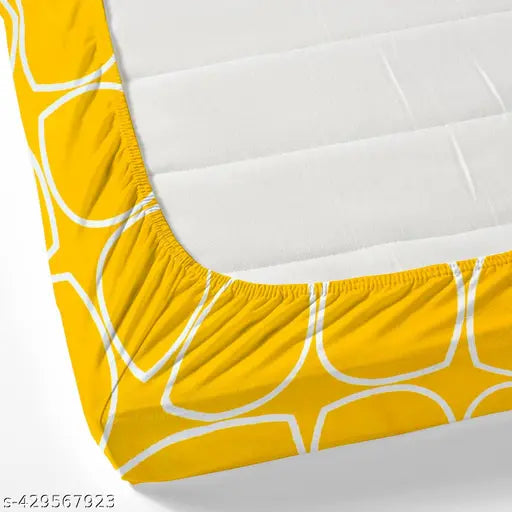 Double bed glace cotton elastic fitted sheets, checkered pattern, 72x78 inches with 2 pillow covers (18x28 inches), ideal for summer use at home