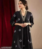 Rayon rayon kurta set with palazzos, new round print style for women and girls, Indian origin