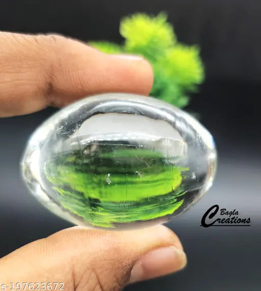 Indian crystal Shiva Lingam with Nandi, 50g for pooja room