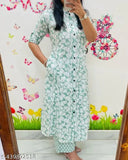 Rayon long kurta with palazzo, printed net design in multiple sizes from M to XXL