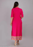 Pure rayon Nyra cut Anarkali kurti for women, single-colored A-line design with three-quarter sleeves from Tanishka Garment Traders, India