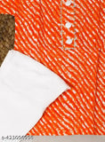 Pure cotton Leheriya partywear kurti & pant set for baby girl, A-line top with three-quarter sleeves, 12-19 months size