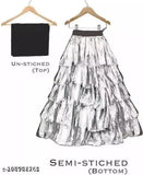 Velvet ruffle seqiunned lehenga choli set for kids, self-designed Indian fashion