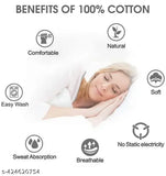 Blue King-Size 144 TC Cotton Bedsheet Set with 2 Pillow Covers - Botanical Design for Double Bed (90x93)