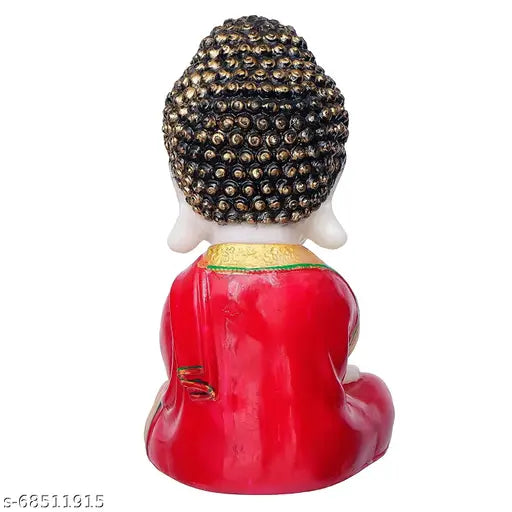 Poly resin Buddha statue, 19cm x 9cm x 10cm, perfect home decor showpiece, Indian handicraft, ideal gift item