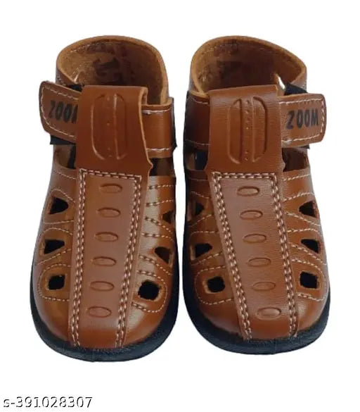 Nubuck PVC Kids Sandals, soft, comfortable, closed toe design in various sizes (6-9M - 5Y), made in India