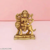 Brass handcrafted Durga Murti, exquisite idol for spiritual spaces, height 3.2 inches, India origin
