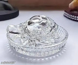 Glass Vastu Feng Shui Crystal Tortoise/Turtle, 12cm x 12cm x 4cm, Indian handcrafted showpiece