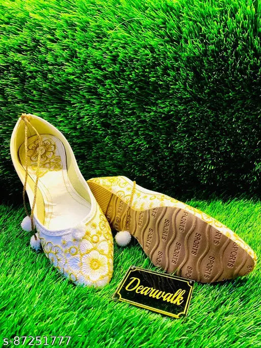 Synthetic embroidered white bellies flats, comfortable, traditional appeal, Indian manufacturer, affordable quality