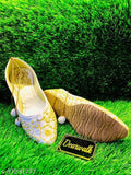 Synthetic embroidered white bellies flats, comfortable, traditional appeal, Indian manufacturer, affordable quality