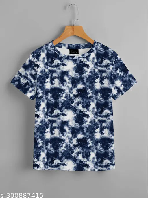 Polyester Kalindri printed combo T-shirt for regular or oversized styles, ideal for both women and girls