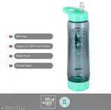 Green Oreo Sipper Water Bottle, 900ML capacity, durable plastic, leak-proof, ideal for kids and gym use