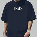 Oversized cotton blend SMOSH t-shirt with three-quarter sleeves, printed design. Large, comfortable apparel for men and women
