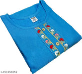 Woolen embroidered winter kurti, M-XXXL sizes, Indian handcraft