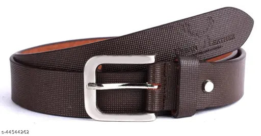 Brown genuine leather gift set for men: Wallet and belt combo, 5 compartments, bi-fold design, RFID protection