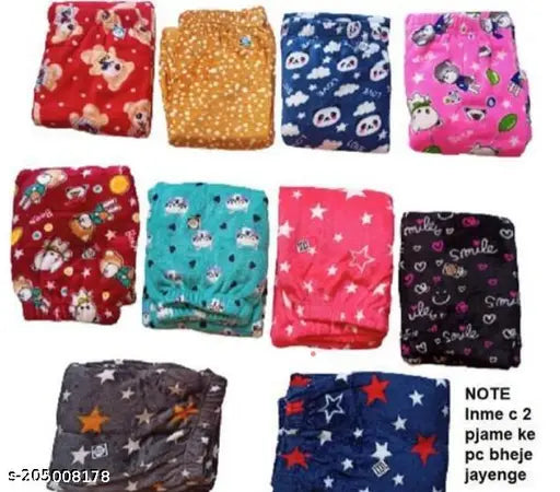 Fleece winter pajama set for women, pack of 2 in free size, casual nightwear for cold weather