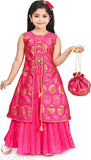 Silk sleeveless gown for beautiful girls, printed net design, Indian origin