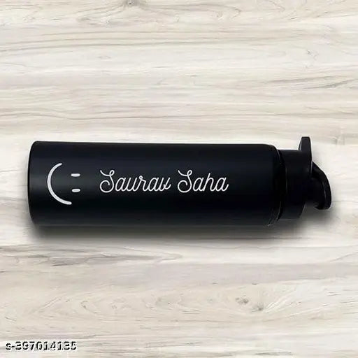 Customized engraved glass water bottle, BIS/ISI certified, spill-proof and lightweight, personalized design for gifting occasions, made with food-grade stainless steel