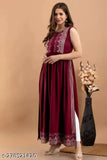 Rayon printed sleeveless kurta, Indian partywear, colorful design for women's S-XXL