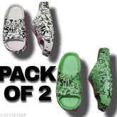 Printed net EVA flip flops for kids, unique designs with attractive embossed bottom prints