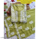 Rayon embroidered net chikankari kurta with palazzos, Indian fashion trend for women