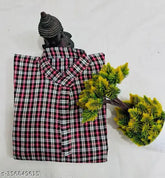 Pink black woolen checked kurti for winter - Warm, comfortable, and stylish women's wear with full length straight design