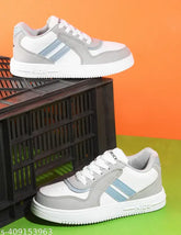 WhiteGreySky PVC & EVA Aerokick Kids Lightweight Lace-Up Sneakers, breathable insoles for shock absorption and traction prevention