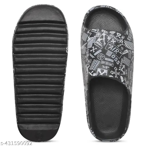 Black, white, grey, blue EVA flip flops combo for kids - Angry Birds pattern, latest fashionable clogs, comfortable with adaptive bolster system