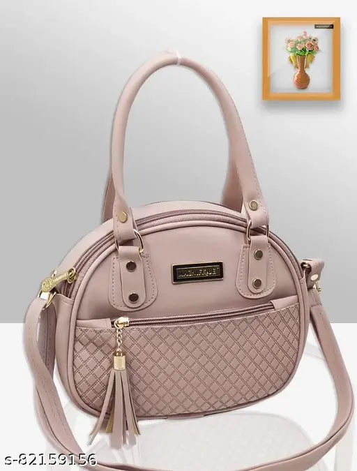 PU Embroidered Stylish Sling Bag for Women & Girls - 3 Compartments, Free Size