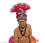 Handcrafted poly resin statue of Shree Swami Samarth (6 inch) - Indian artifact for home or car dashboard