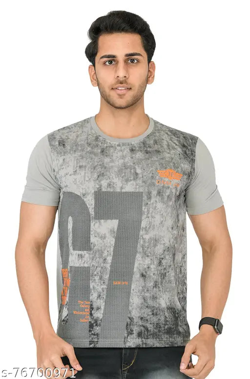Men's plus size polyester t-shirt by SHAUN, printed design, short sleeves, 7XL (52in chest, 34.5in length)
