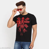 Cotton short sleeves printed men's t-shirt, stylish design from India