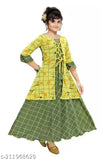 Cotton blend printed net three-quarter sleeve baby girl frock, stylish princess dress for 4-5 years, Indian origin