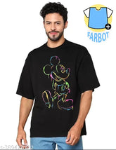 Reflective Rainbow Print Cotton Blend T-Shirt for Men, durable and comfortable. (India)